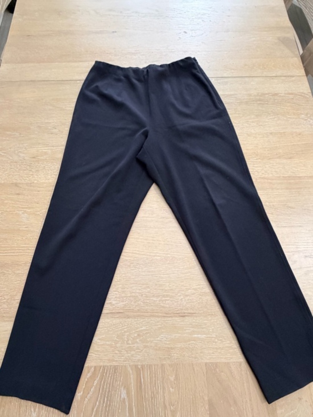 Sigrid Olsen Black Straight-Leg Pull-On Pants